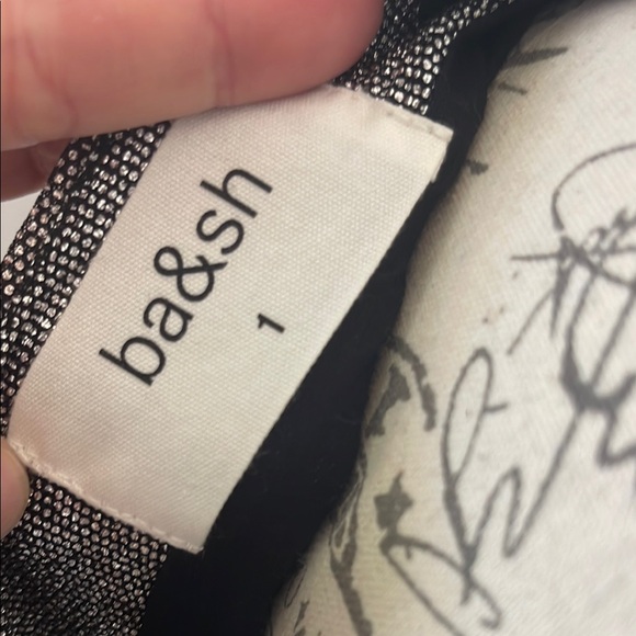 NWT Ba&Sh | Woman’s Elegant Floral Metallic Grey Maxi Dress Size 1 Small - Picture 13 of 16